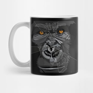 Ape, 3d line effect Gorilla Mug